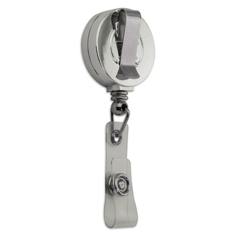 GRAPHICS & MORE Treble Clef on Music Notes Retractable Reel Chrome Badge ID Card Holder Clip - Image 4